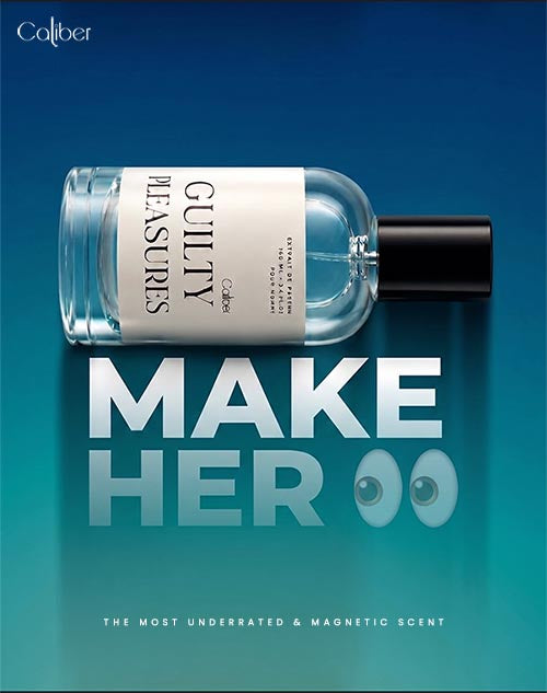 Guilty Pleasures for Men popup offer – bold spicy fragrance inspired by Gucci Guilty | Caliber Pakistan
